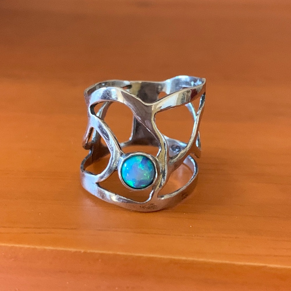 Sterling Silver and Opal Ring